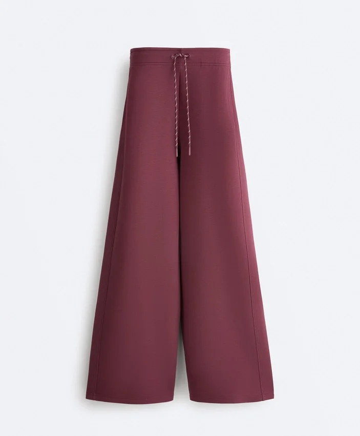 Pantaloni cu croi drept din amestec de bumbac Pantaloni cu croi drept din amestec de bumbac