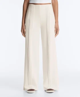 Pantaloni cu croi drept, din modal Soft Touch la atingere și cu bordură Pantaloni cu croi drept, din modal Soft Touch la atingere și cu bordură