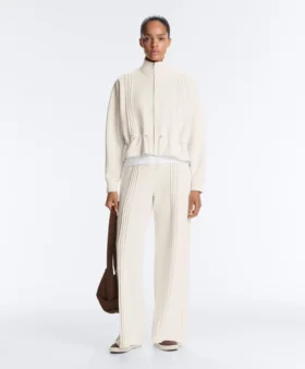 Pantaloni cu croi drept, din modal Soft Touch la atingere și cu bordură Pantaloni cu croi drept, din modal Soft Touch la atingere și cu bordură