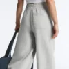 Pantaloni cu croi drept din piqué melanj Pantaloni cu croi drept din piqué melanj