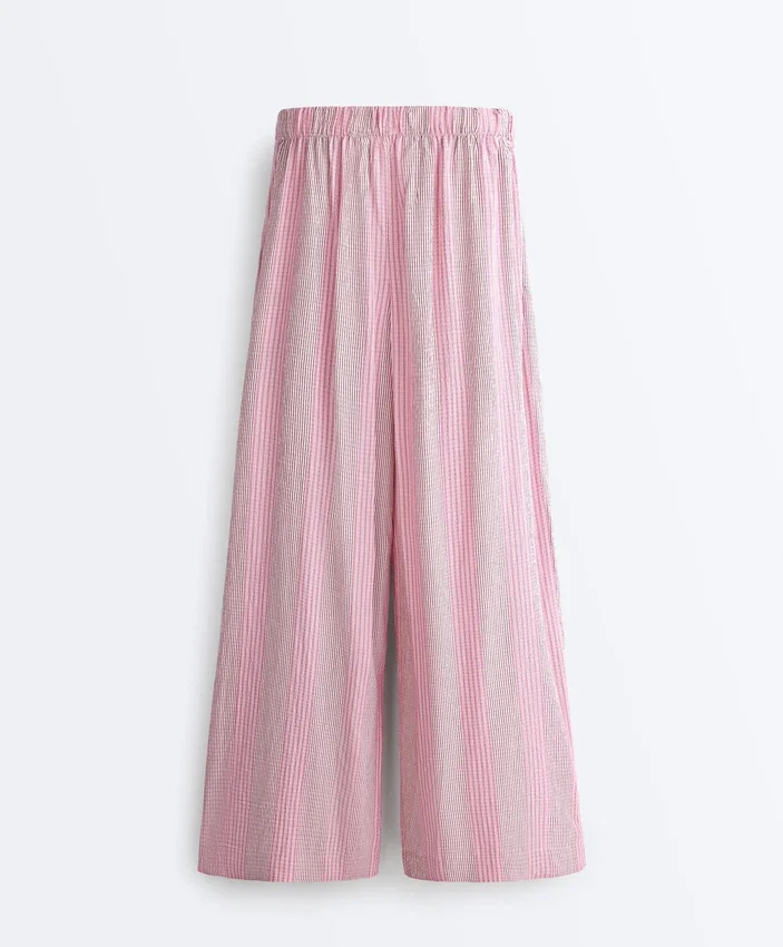 Pantaloni cu croi drept și dungi Pantaloni cu croi drept și dungi