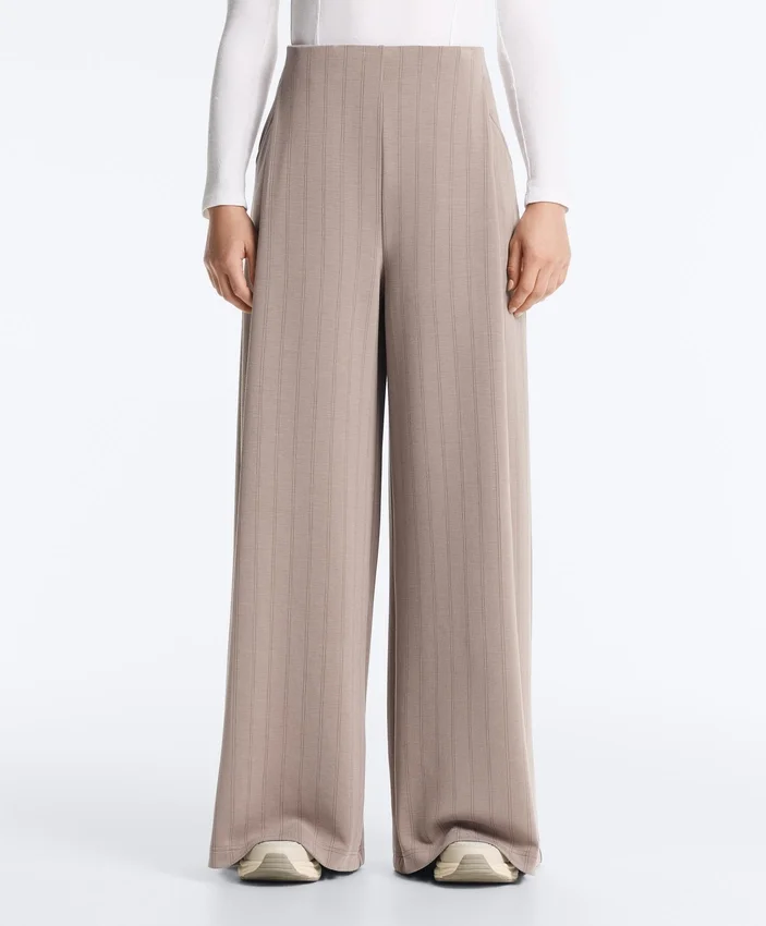 Pantaloni cu croi larg, cu dungi, din modal Soft Touch la atingere Pantaloni cu croi larg, cu dungi, din modal Soft Touch la atingere