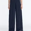 Pantaloni cu croi larg, cu textură Soft Touch, cu pliuri laterale și din modal Pantaloni cu croi larg, cu textură Soft Touch, cu pliuri laterale și din modal