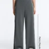 Pantaloni cu croi larg, cu textură Soft Touch, cu pliuri laterale și din modal Pantaloni cu croi larg, cu textură Soft Touch, cu pliuri laterale și din modal