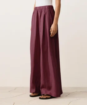 Pantaloni cu croi larg din 100% in