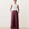 Pantaloni cu croi larg din 100% in Pantaloni cu croi larg din 100% in