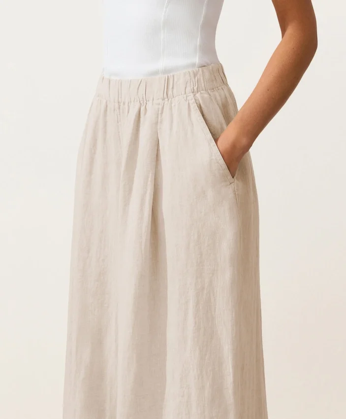 Pantaloni cu croi larg din 100% in Pantaloni cu croi larg din 100% in