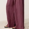 Pantaloni cu croi larg din 100% in Pantaloni cu croi larg din 100% in