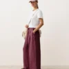 Pantaloni cu croi larg din 100% in Pantaloni cu croi larg din 100% in