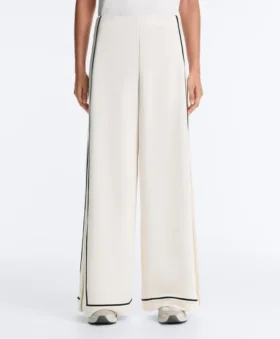 Pantaloni cu croi larg din modal moale Soft Touch, cu bordură contrastantă