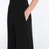 Pantaloni cu croi larg, din modal Soft Touch și cu tiv ajurat Pantaloni cu croi larg, din modal Soft Touch și cu tiv ajurat