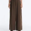 Pantaloni cu croi larg din poplin 100% bumbac Pantaloni cu croi larg din poplin 100% bumbac