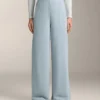 Pantaloni cu dungi asimetrice din modal Pantaloni cu dungi asimetrice din modal