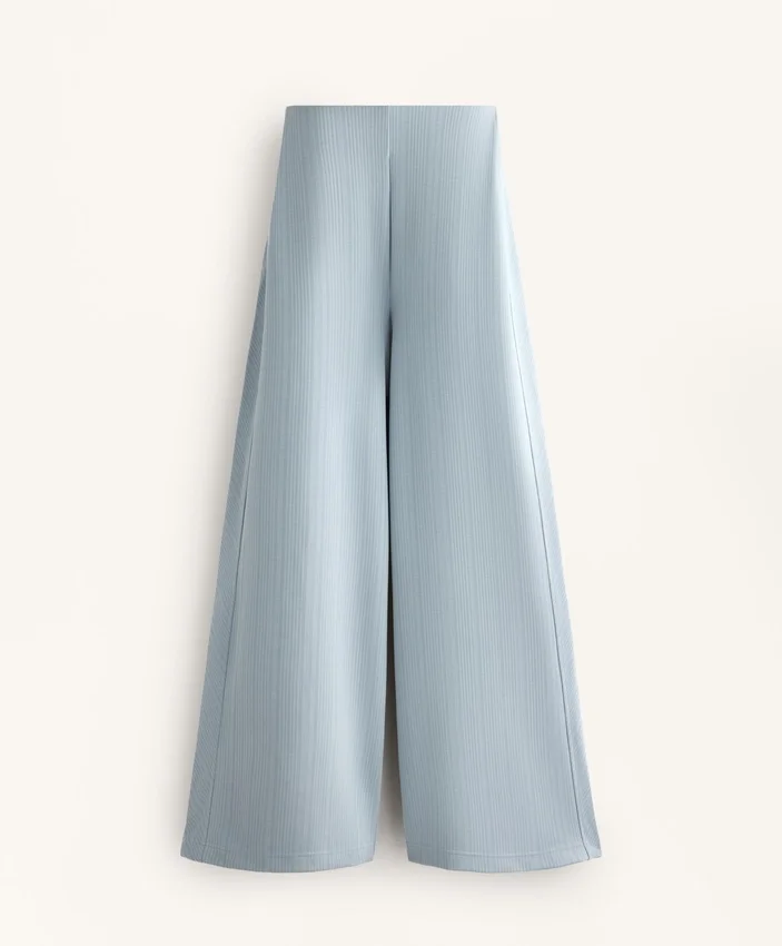 Pantaloni cu dungi asimetrice din modal Pantaloni cu dungi asimetrice din modal