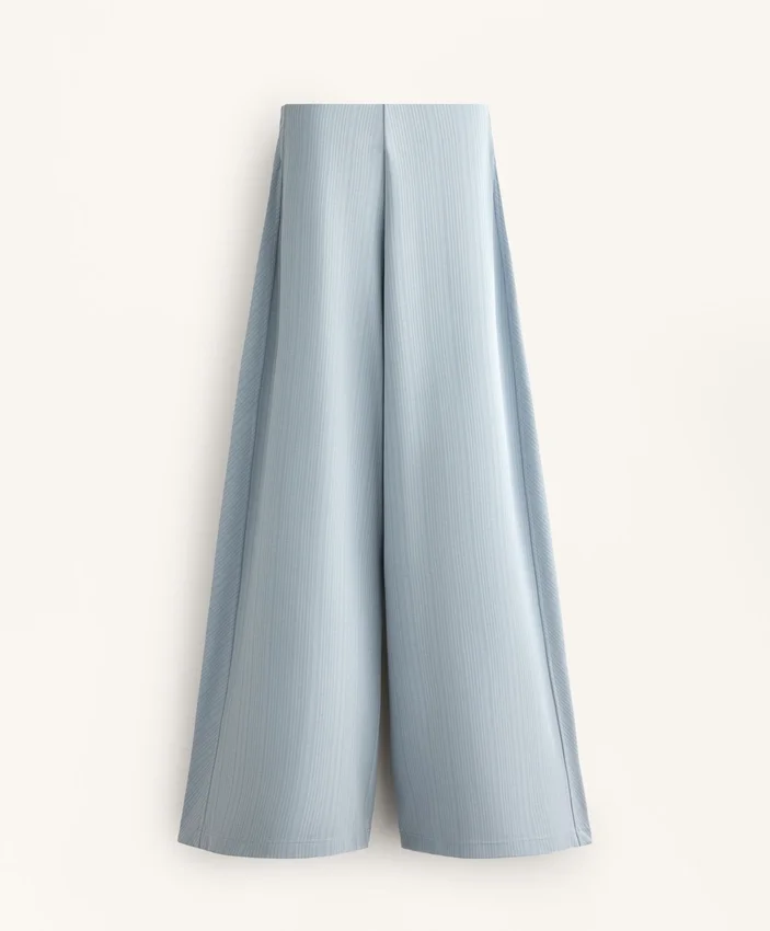 Pantaloni cu dungi asimetrice din modal Pantaloni cu dungi asimetrice din modal