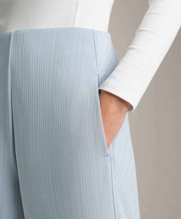 Pantaloni cu dungi asimetrice din modal Pantaloni cu dungi asimetrice din modal
