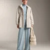 Pantaloni cu dungi asimetrice din modal Pantaloni cu dungi asimetrice din modal