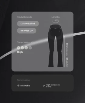 Pantaloni cu talie înaltă, Compressive, Raise Up, evazați