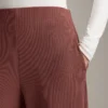 Pantaloni cu talie înaltă din material rib, cu modal Soft Touch la atingere Pantaloni cu talie înaltă din material rib, cu modal Soft Touch la atingere