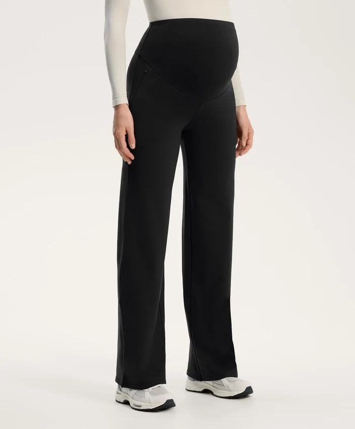 Pantaloni de maternitate cu croi drept, călduroși Pantaloni de maternitate cu croi drept, călduroși