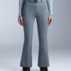 Pantaloni de schi elastici, cu talie înaltă și croi evazat, rezistenți la apă Pantaloni de schi elastici, cu talie înaltă și croi evazat, rezistenți la apă