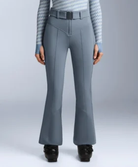Pantaloni de schi elastici, cu talie înaltă și croi evazat, rezistenți la apă Pantaloni de schi elastici, cu talie înaltă și croi evazat, rezistenți la apă