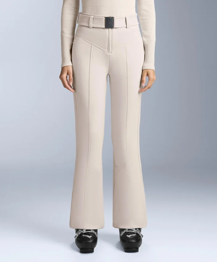 Pantaloni de schi elastici, cu talie înaltă și croi evazat, rezistenți la apă Pantaloni de schi elastici, cu talie înaltă și croi evazat, rezistenți la apă