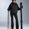 Pantaloni de schi elastici, cu talie înaltă și croi evazat, rezistenți la apă Pantaloni de schi elastici, cu talie înaltă și croi evazat, rezistenți la apă
