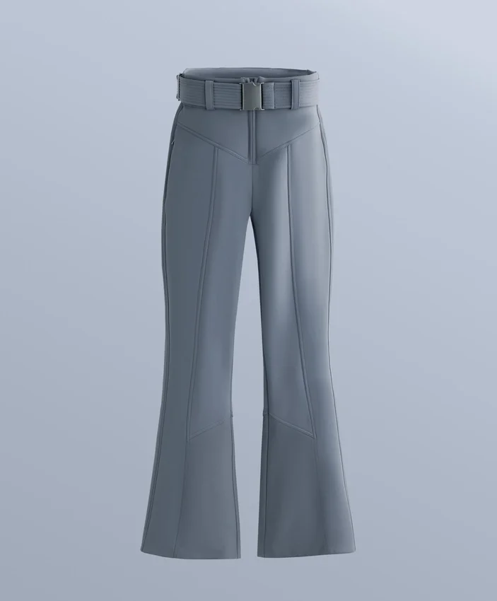 Pantaloni de schi elastici, cu talie înaltă și croi evazat, rezistenți la apă Pantaloni de schi elastici, cu talie înaltă și croi evazat, rezistenți la apă