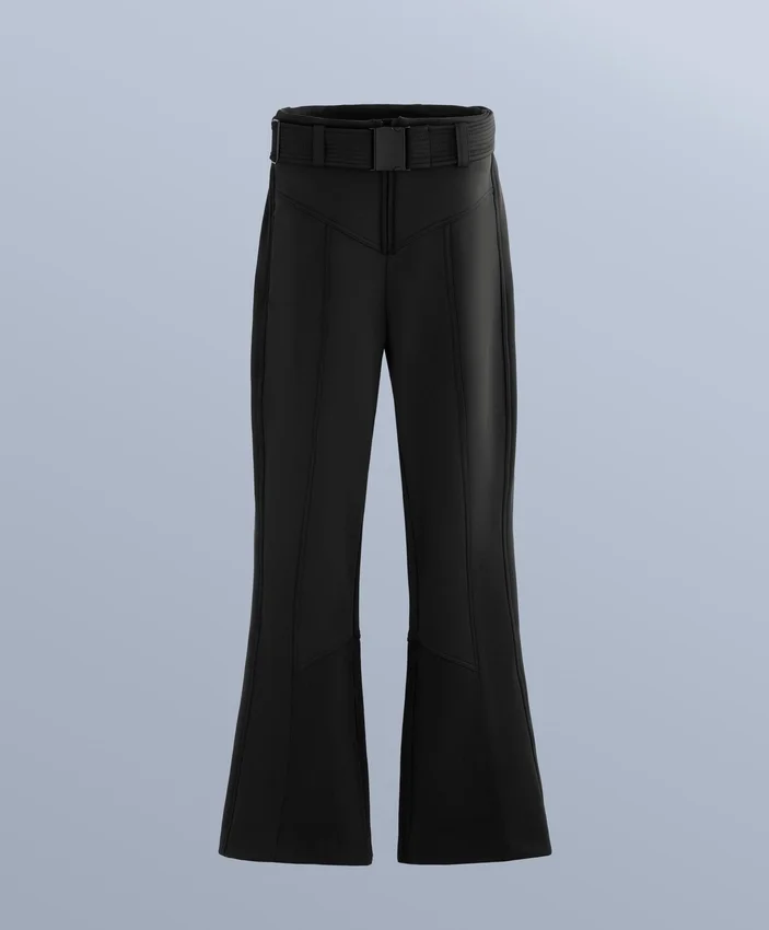 Pantaloni de schi elastici, cu talie înaltă și croi evazat, rezistenți la apă Pantaloni de schi elastici, cu talie înaltă și croi evazat, rezistenți la apă