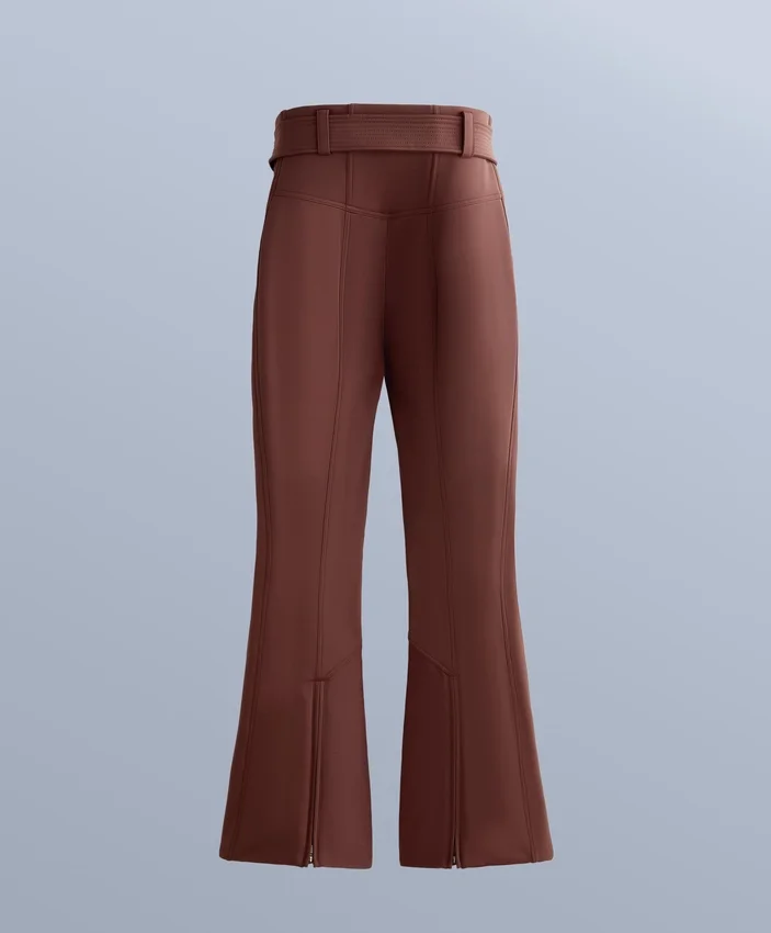 Pantaloni de schi elastici, cu talie înaltă și croi evazat, rezistenți la apă Pantaloni de schi elastici, cu talie înaltă și croi evazat, rezistenți la apă