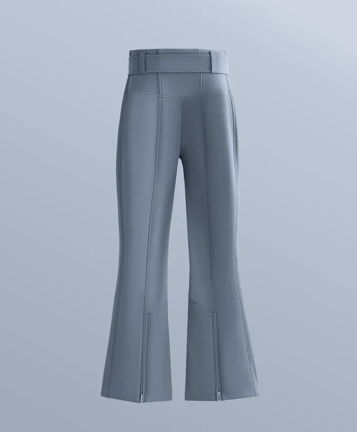Pantaloni de schi elastici, cu talie înaltă și croi evazat, rezistenți la apă Pantaloni de schi elastici, cu talie înaltă și croi evazat, rezistenți la apă