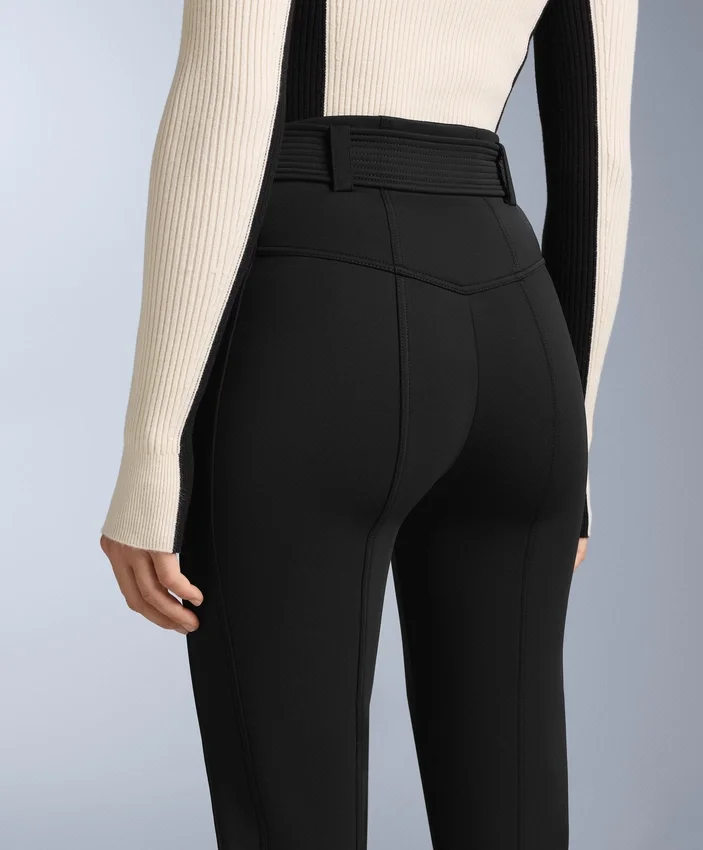 Pantaloni de schi elastici, cu talie înaltă și croi evazat, rezistenți la apă Pantaloni de schi elastici, cu talie înaltă și croi evazat, rezistenți la apă