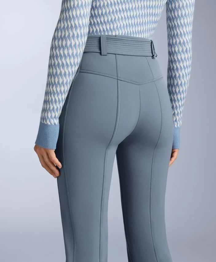 Pantaloni de schi elastici, cu talie înaltă și croi evazat, rezistenți la apă Pantaloni de schi elastici, cu talie înaltă și croi evazat, rezistenți la apă