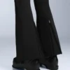 Pantaloni de schi elastici, cu talie înaltă și croi evazat, rezistenți la apă Pantaloni de schi elastici, cu talie înaltă și croi evazat, rezistenți la apă