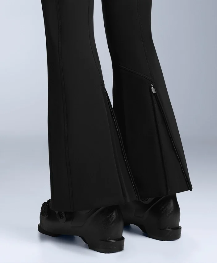 Pantaloni de schi elastici, cu talie înaltă și croi evazat, rezistenți la apă Pantaloni de schi elastici, cu talie înaltă și croi evazat, rezistenți la apă
