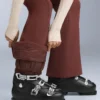 Pantaloni de schi elastici, cu talie înaltă și croi evazat, rezistenți la apă Pantaloni de schi elastici, cu talie înaltă și croi evazat, rezistenți la apă