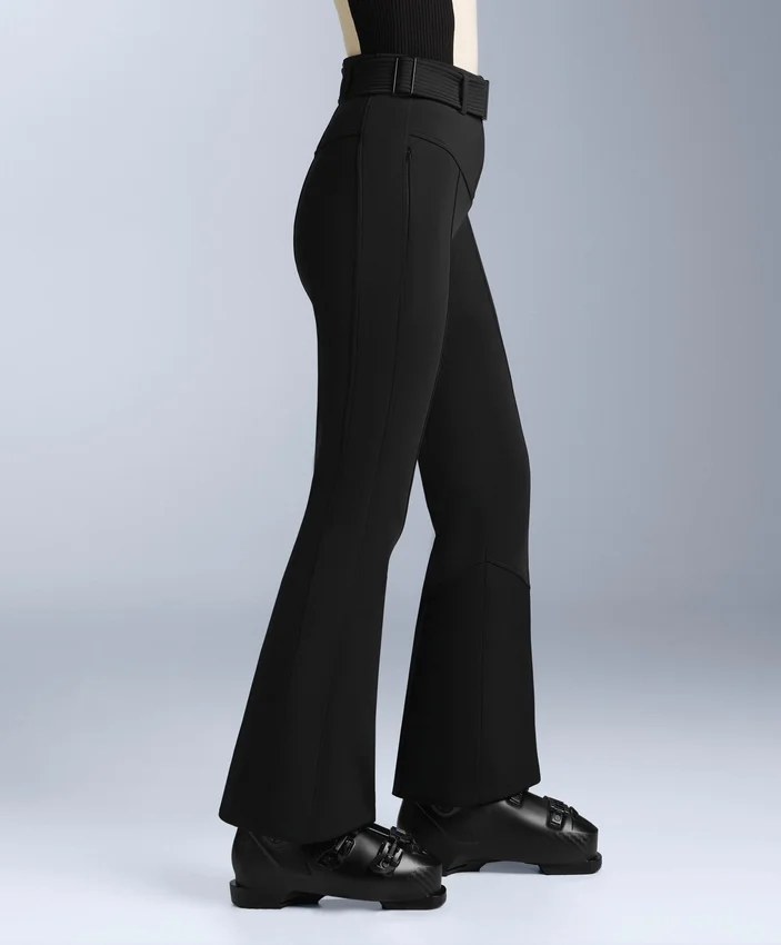 Pantaloni de schi elastici, cu talie înaltă și croi evazat, rezistenți la apă Pantaloni de schi elastici, cu talie înaltă și croi evazat, rezistenți la apă