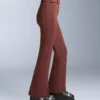 Pantaloni de schi elastici, cu talie înaltă și croi evazat, rezistenți la apă Pantaloni de schi elastici, cu talie înaltă și croi evazat, rezistenți la apă