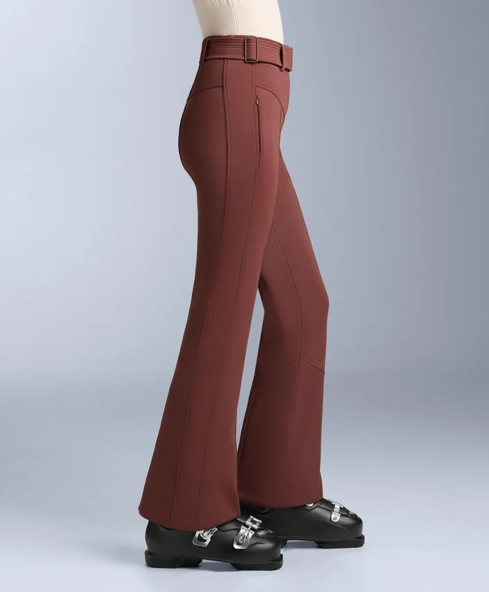 Pantaloni de schi elastici, cu talie înaltă și croi evazat, rezistenți la apă Pantaloni de schi elastici, cu talie înaltă și croi evazat, rezistenți la apă