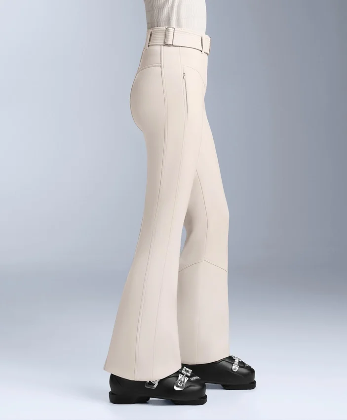 Pantaloni de schi elastici, cu talie înaltă și croi evazat, rezistenți la apă Pantaloni de schi elastici, cu talie înaltă și croi evazat, rezistenți la apă