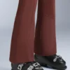 Pantaloni de schi elastici, cu talie înaltă și croi evazat, rezistenți la apă Pantaloni de schi elastici, cu talie înaltă și croi evazat, rezistenți la apă