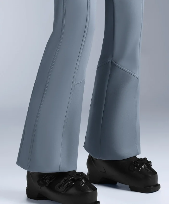 Pantaloni de schi elastici, cu talie înaltă și croi evazat, rezistenți la apă Pantaloni de schi elastici, cu talie înaltă și croi evazat, rezistenți la apă