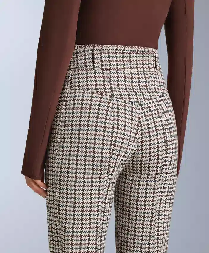 Pantaloni de schi elastici, cu talie înaltă, imprimați, rezistenți la apă Pantaloni de schi elastici, cu talie înaltă, imprimați, rezistenți la apă