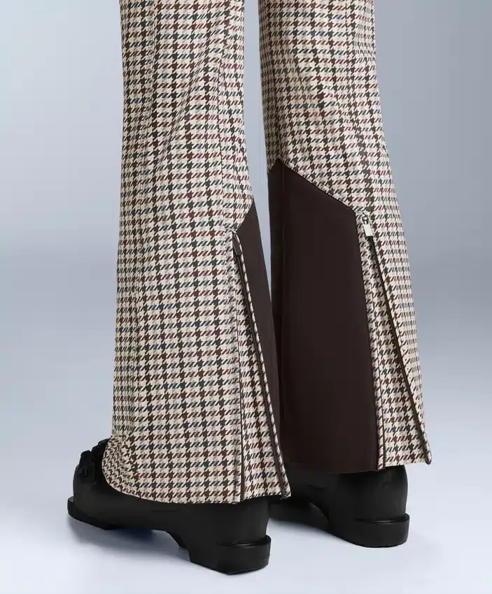 Pantaloni de schi elastici, cu talie înaltă, imprimați, rezistenți la apă Pantaloni de schi elastici, cu talie înaltă, imprimați, rezistenți la apă