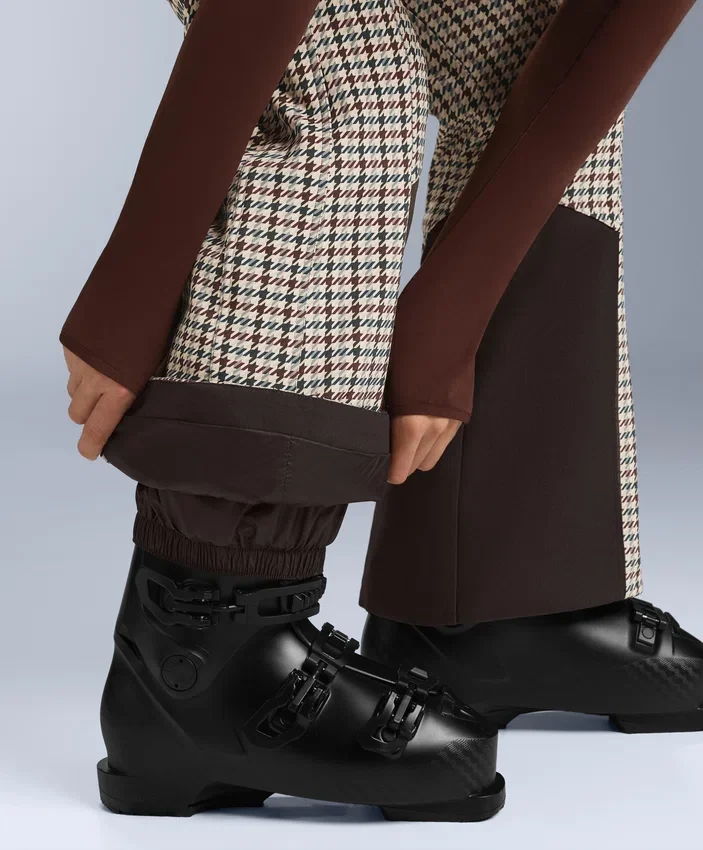 Pantaloni de schi elastici, cu talie înaltă, imprimați, rezistenți la apă Pantaloni de schi elastici, cu talie înaltă, imprimați, rezistenți la apă