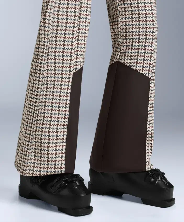 Pantaloni de schi elastici, cu talie înaltă, imprimați, rezistenți la apă Pantaloni de schi elastici, cu talie înaltă, imprimați, rezistenți la apă