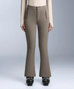 Pantaloni de schi evazați, elastici și rezistenți la apă