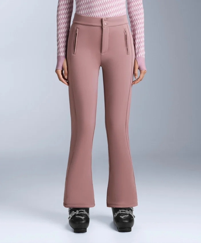 Pantaloni de schi evazați, elastici și rezistenți la apă Pantaloni de schi evazați, elastici și rezistenți la apă