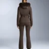 Pantaloni de schi evazați, elastici și rezistenți la apă
